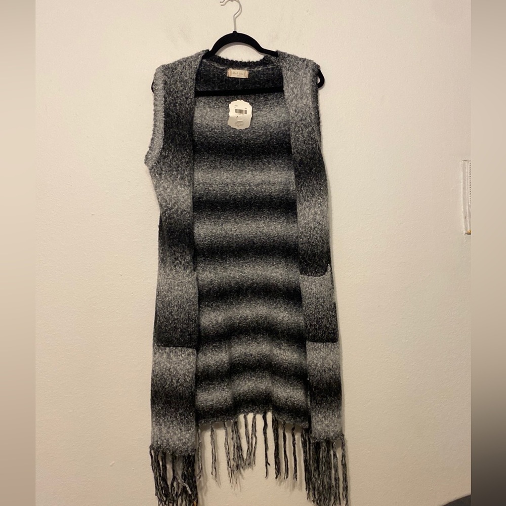 Altar'd State Longline Open Front Knit Vest NEW - Picture 1 of 8